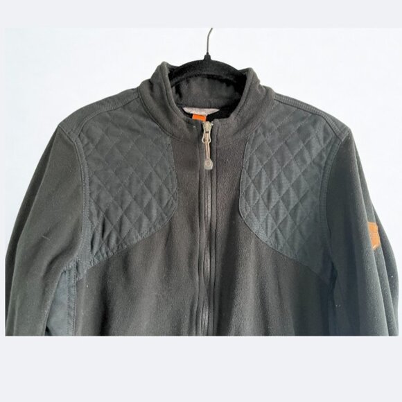 Eddie Bauer Women’s Black Fleece Jacket Medium – Quilted Details - Picture 1 of 11